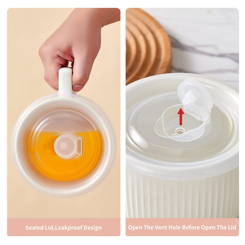 Hoilse ergonomic D-shaped handle stays cool when lifting a full bowl