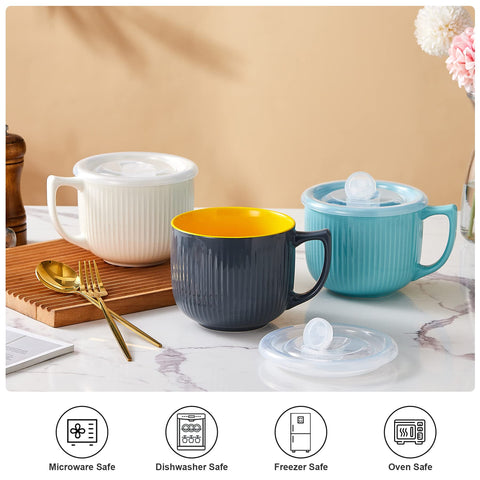 Hoilse microwave-safe ceramic bowl for quick reheats and oatmeal meals