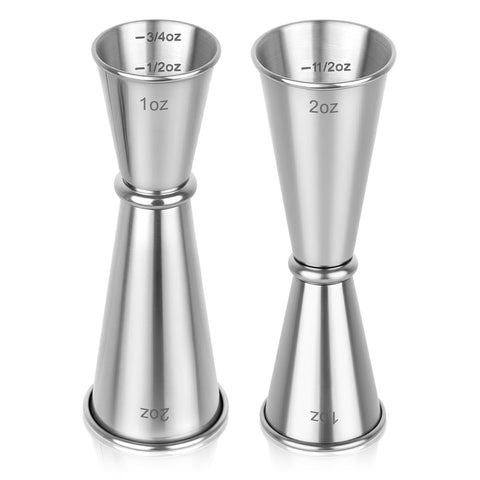 Hoiny 2oz 1oz dual jigger top view for accurate pouring