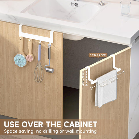HOISIMDY towel hooks four-side design frees space for essential kitchen tools