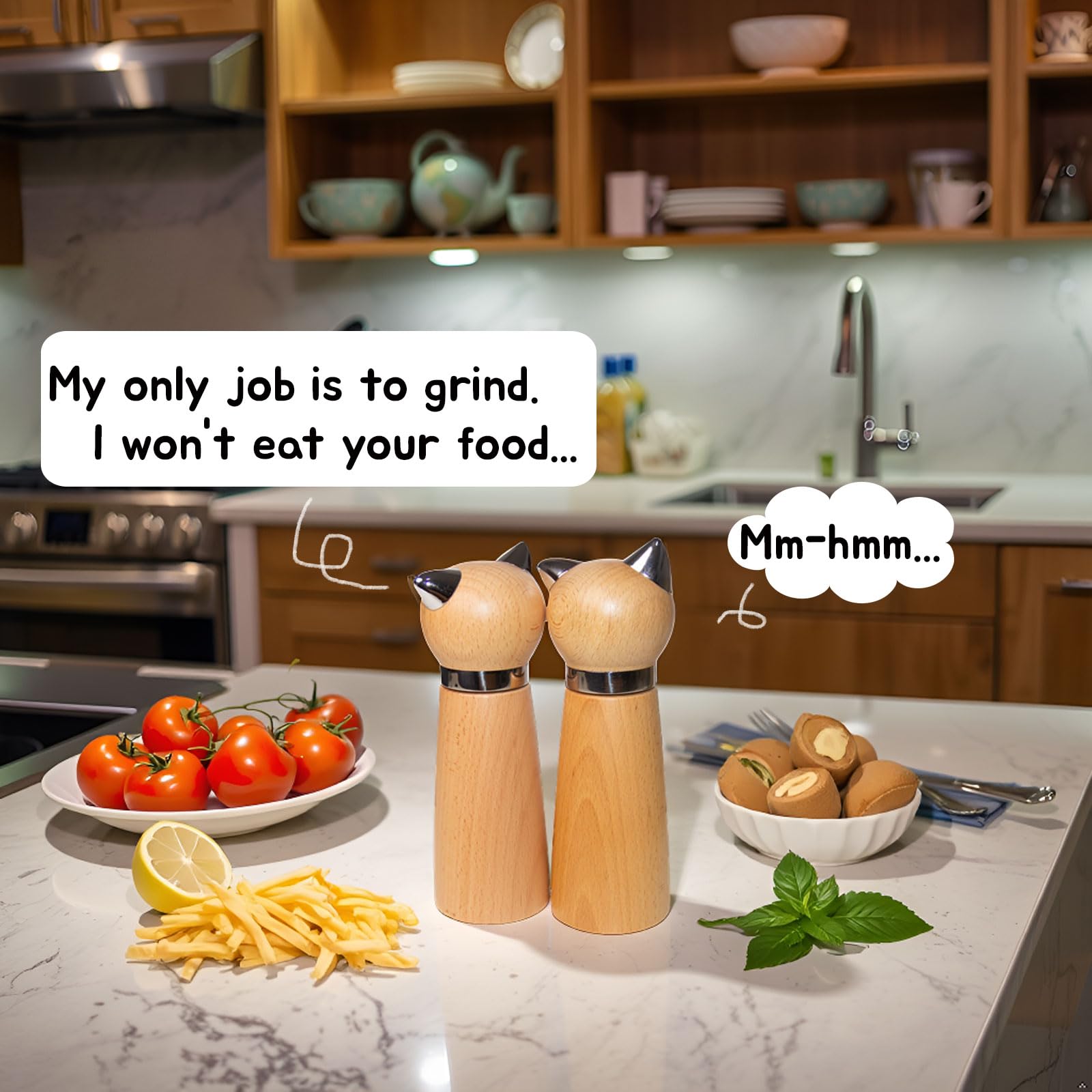 Hoivvy beech wood grinder body shows natural wood grain and durability.
