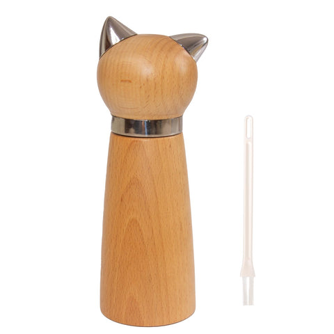 Hoivvy pepper mill with cat-ear handle adds stylish charm during grinding.