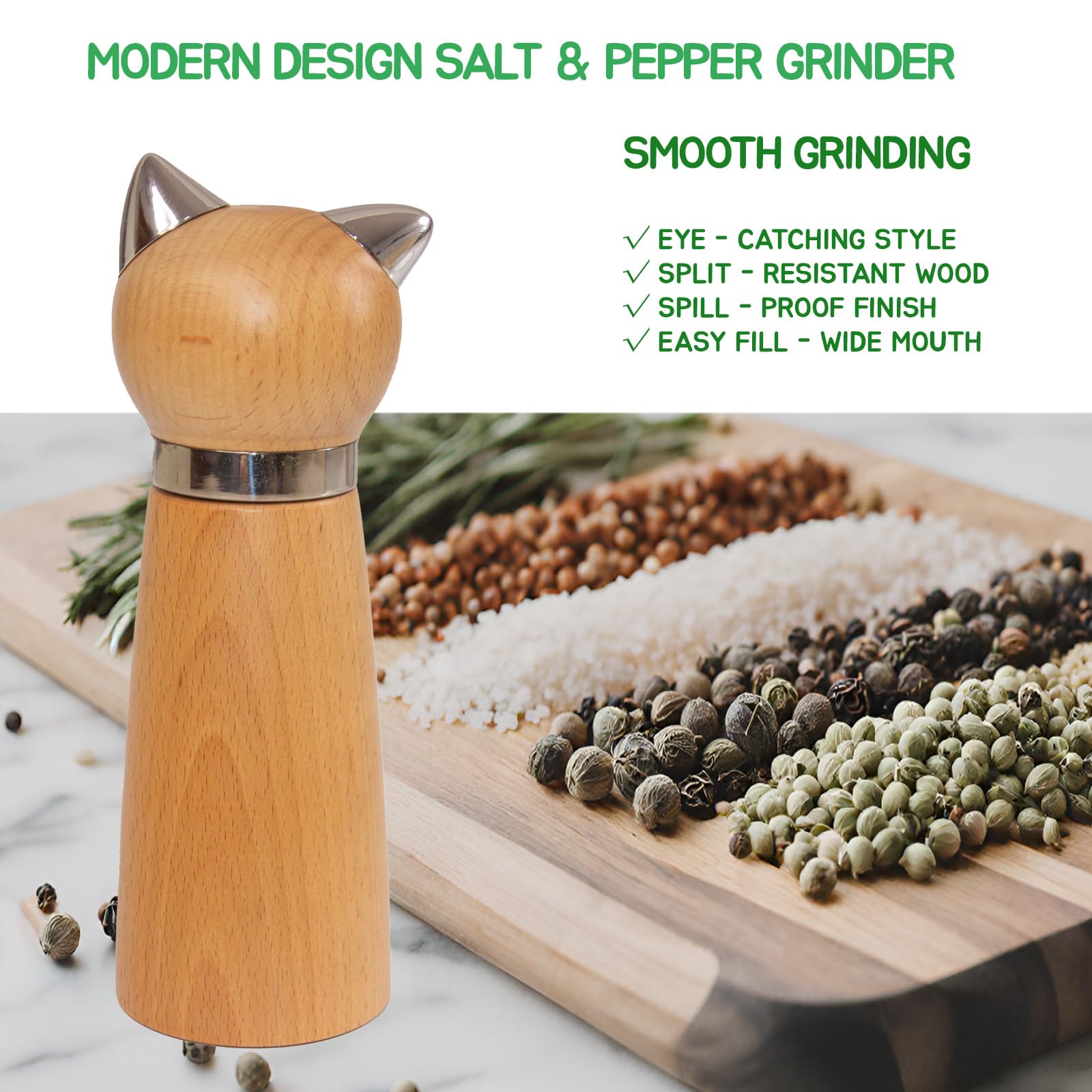 Hoivvy ceramic core grinder provides smooth, consistent grinding results.