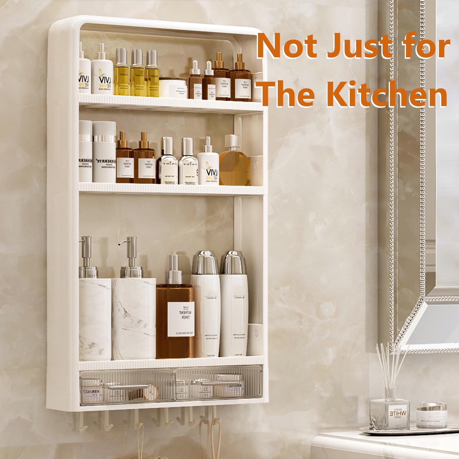 Hoiwio spice rack surface is easy to wipe clean for quick maintenance