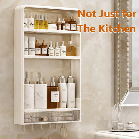Hoiwio spice rack surface is easy to wipe clean for quick maintenance