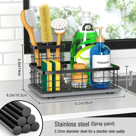 HOKEMOM versatile organizer suitable for kitchen, bathroom, and laundry areas.
