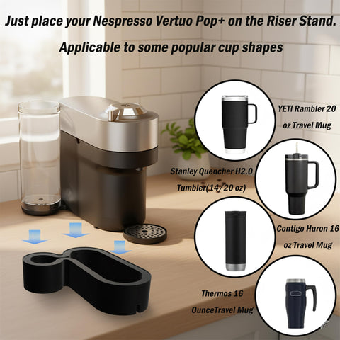 HOKKIEAM compatibility with standard and deluxe Vertuo Pop+ models ensures secure fit.