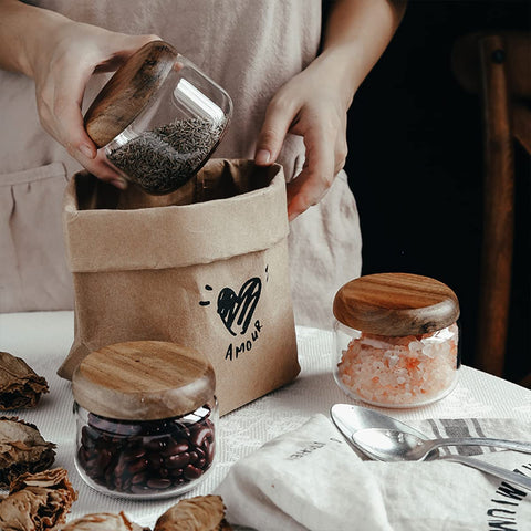 HolaJia airtight jar with silicone gasket keeps contents dry and fresh.