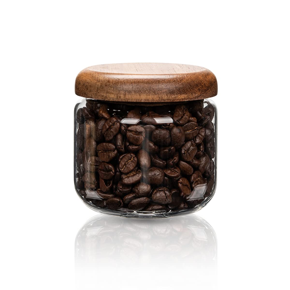 HolaJia glass jar 14oz with wooden lid keeps pantry items fresh and stylish.