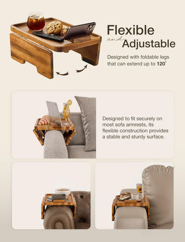 HOLANA extended clamp arms provide stable grip on wide armrests