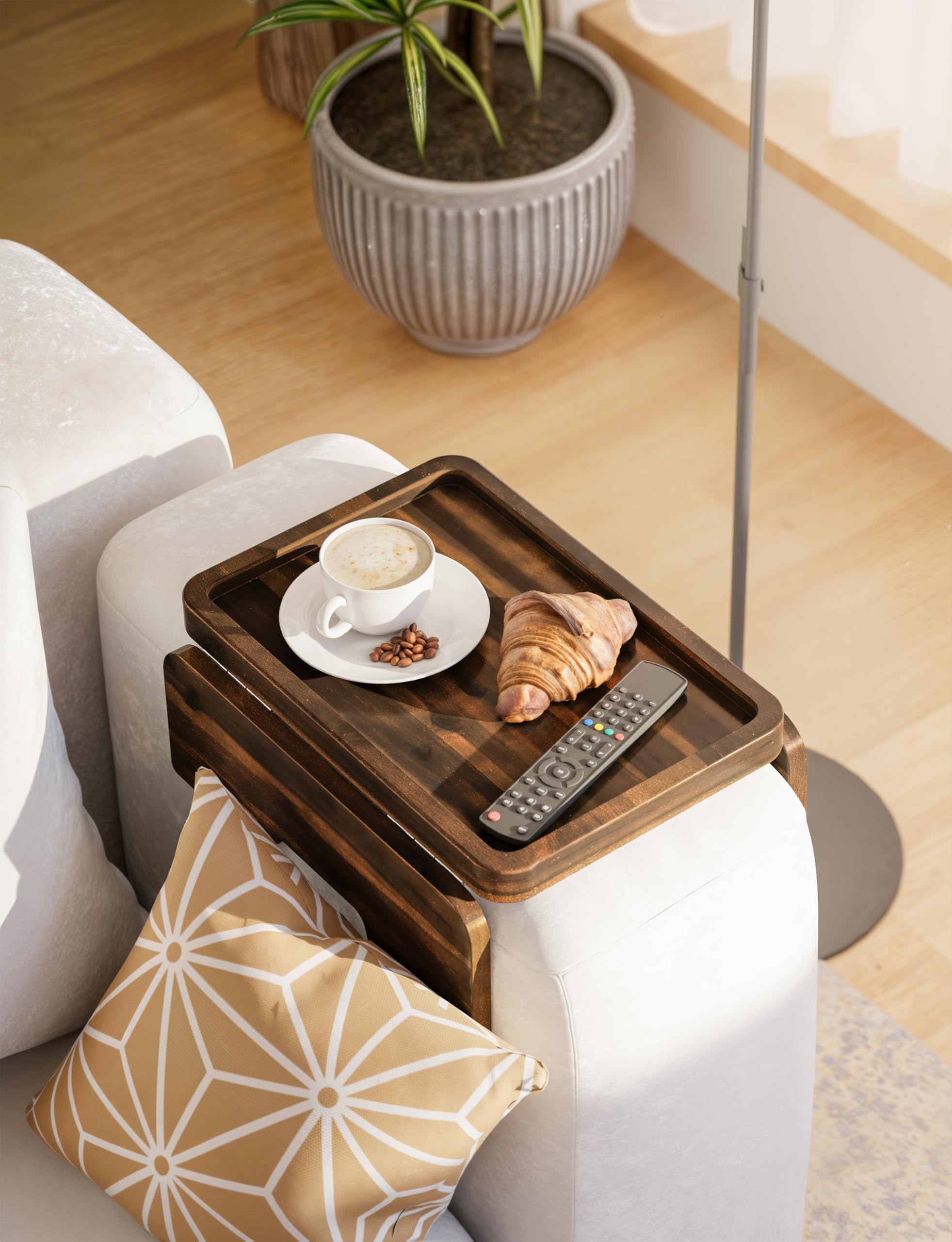 HOLANA solid acacia wood finish adds natural warmth to any living space.