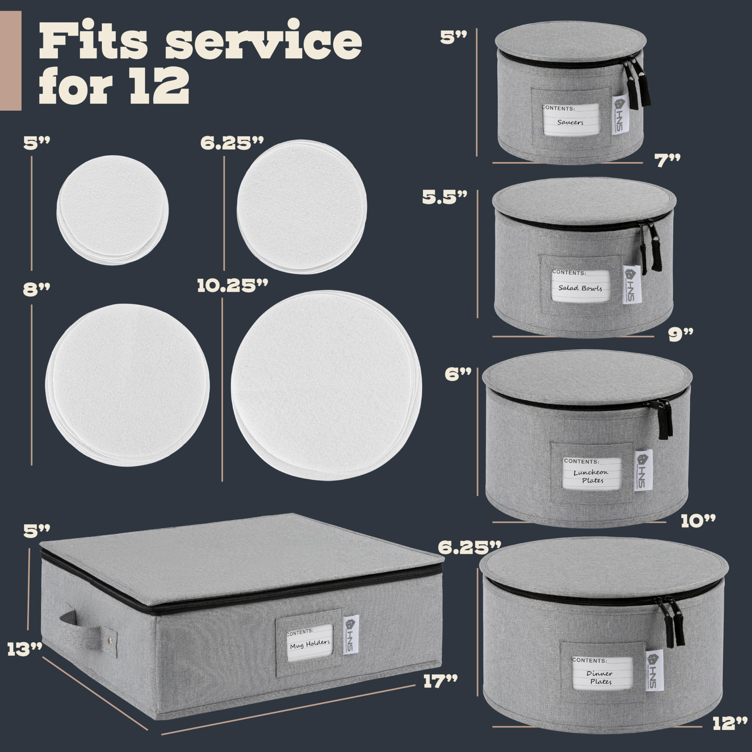 HOLDN’ STORAGE protective dividers prevent scratches between pieces.