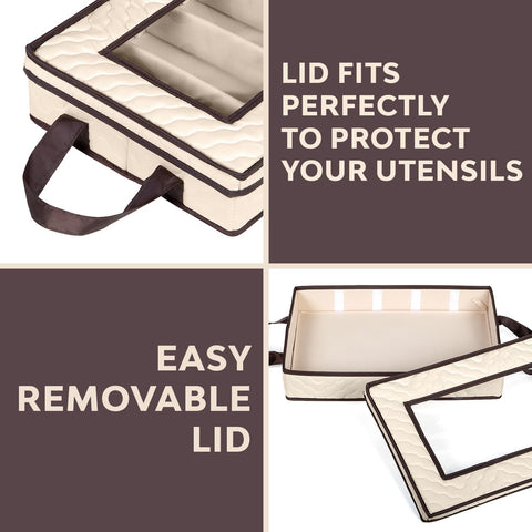 HOLDN' STORAGE removable lid keeps contents dust-free when not in use.