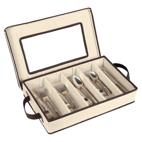 HOLDN' STORAGE flatware case with removable lid keeps utensils organized and protected.