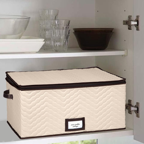 Holdn’ Storage organized stemware after use showcasing tidy cabinet.