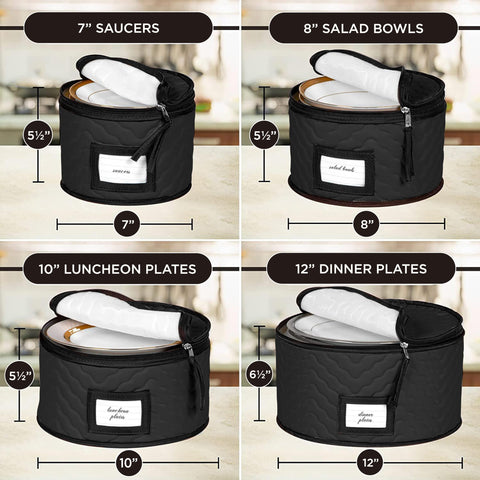 Holdnstorage clear window box aids quick identification of seasonal tableware.
