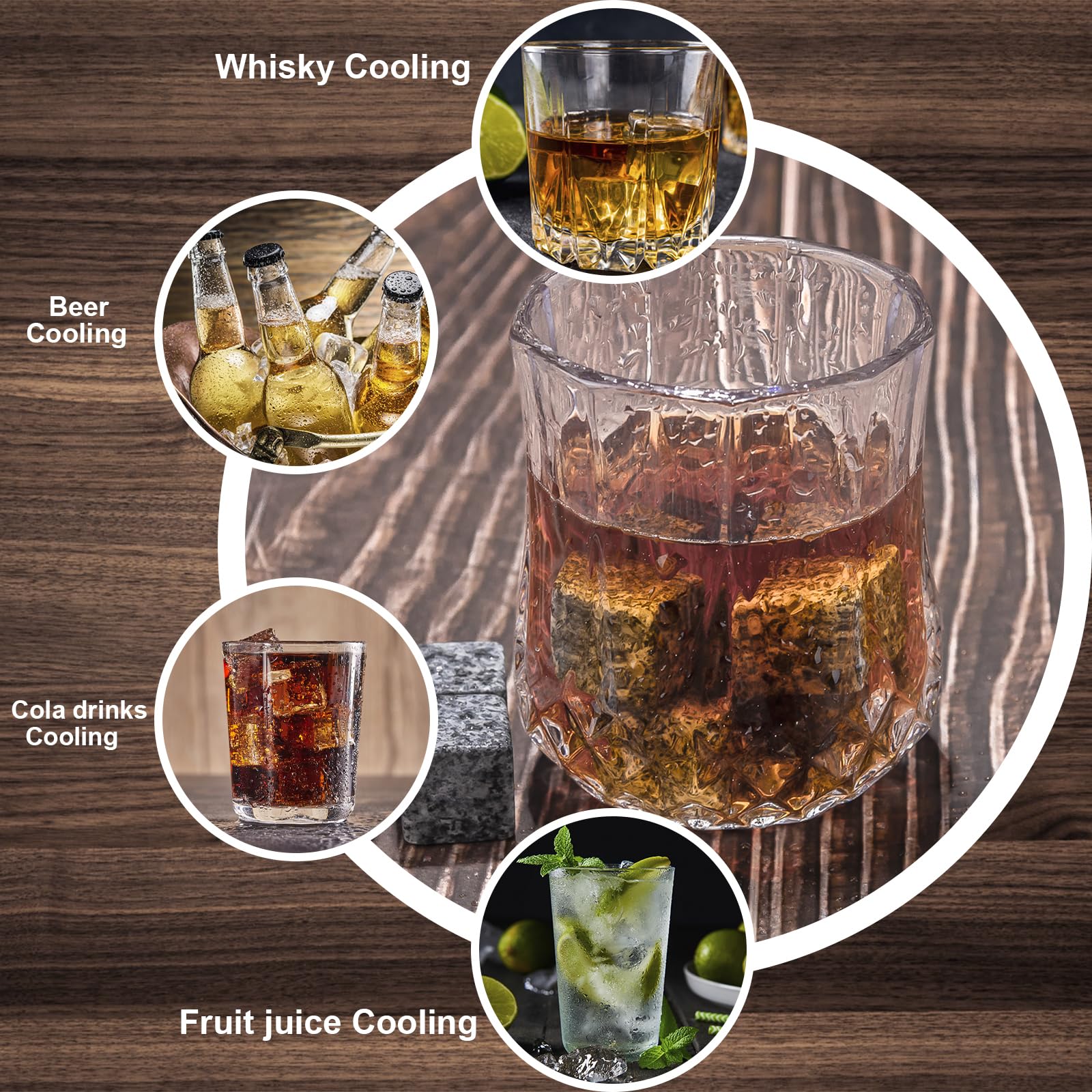 HOLEEKIC glass labels simplify serving and tasting notes for guests.