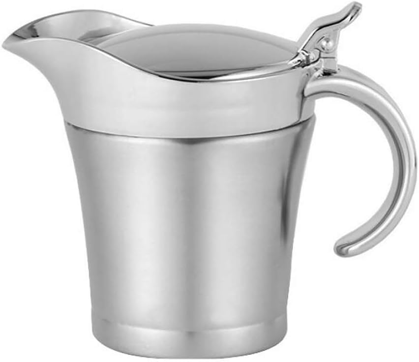 HOLIBAN double-wall insulated gravy jug maintains temperature for sauces.