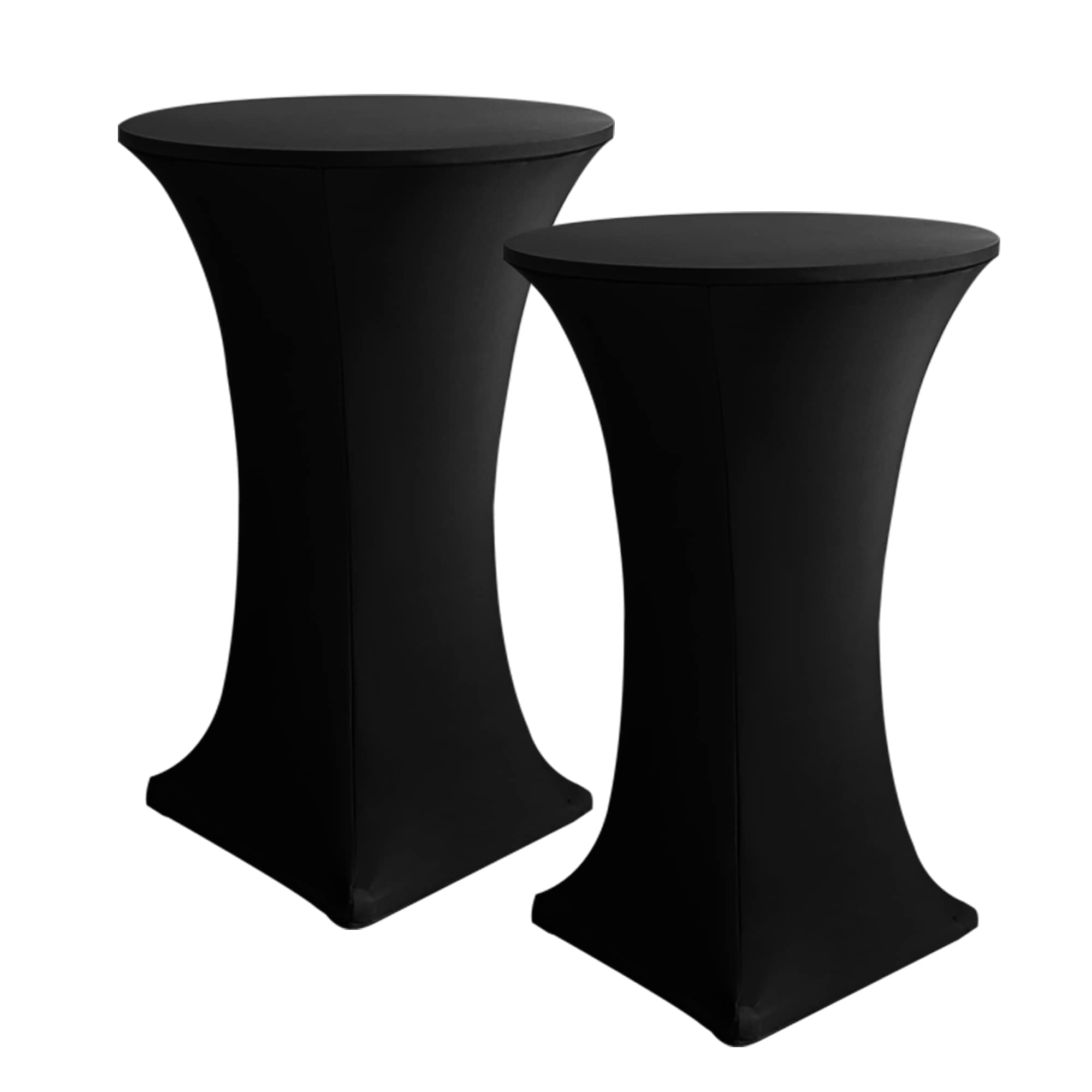 HolidayIdeas black cocktail table cover fits 30-32 inch tops, for a clean look.