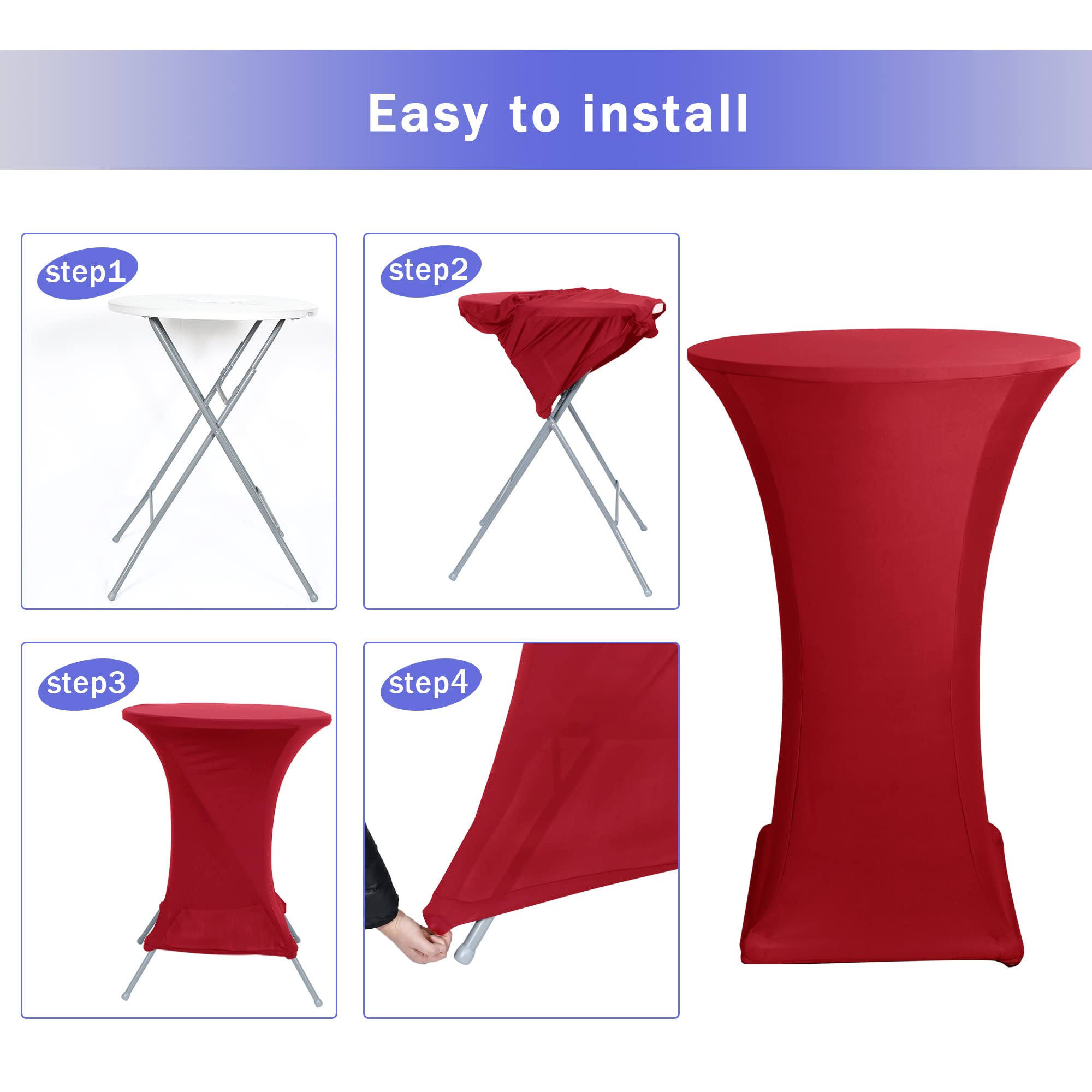 HolidayIdeas dark red wrinkle-resistant fabric keeps table neat during events