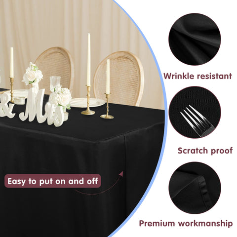 HolidayIdeas closeup stitching on fitted tablecloth shows durable edges