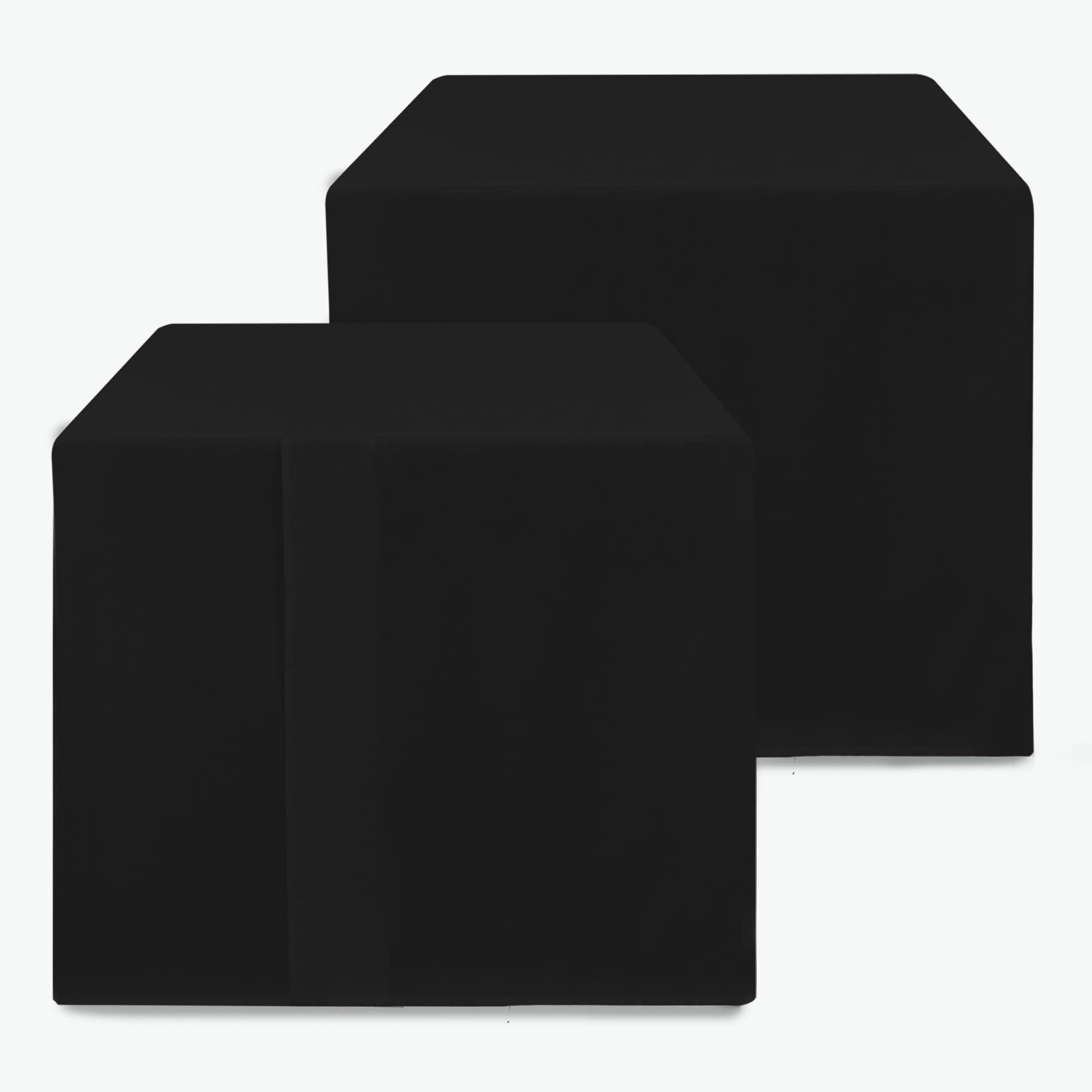 HolidayIdeas square fitted table cover for 34x34 black tables.