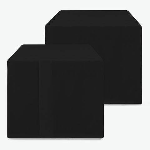 HolidayIdeas square fitted table cover for 34x34 black tables.