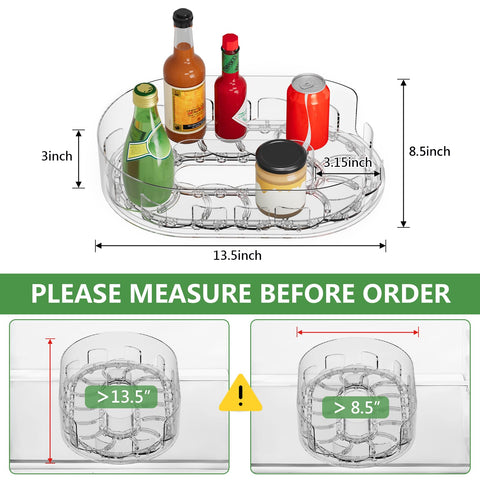 Holinwa fridge organizer gear spins smoothly for back row items