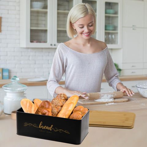 Tidy counter with Holismo bread storage for daily baking essentials.