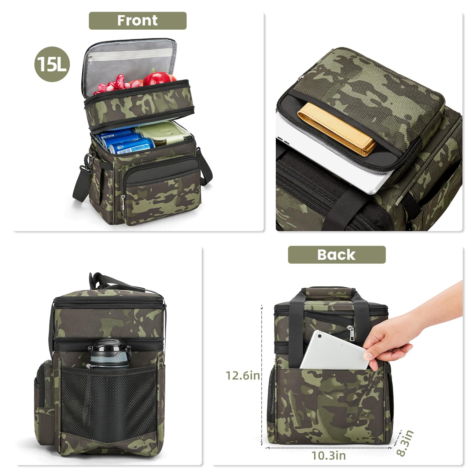 Holuxer expandable upper compartment demonstrating extra capacity