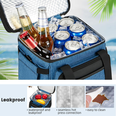 Holuxer insulated lunch bag 6mm-insulation helps keep food warm or cold longer.