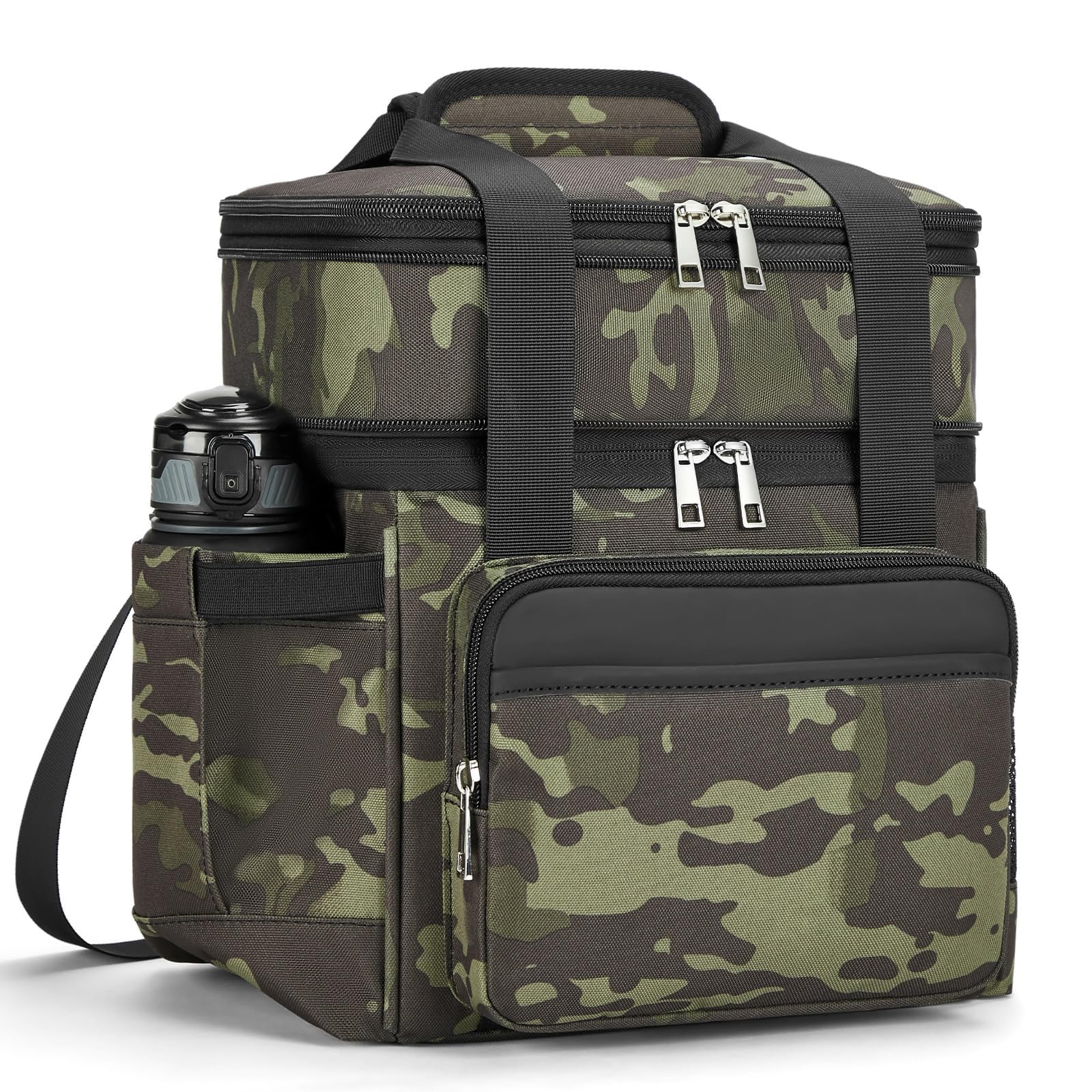 Holuxer insulated lunch bag with front pocket for easy organization at work