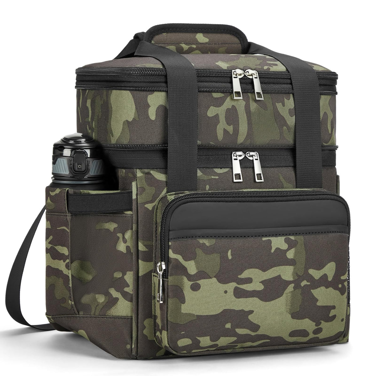 Holuxer insulated lunch bag with front pocket for easy organization at work