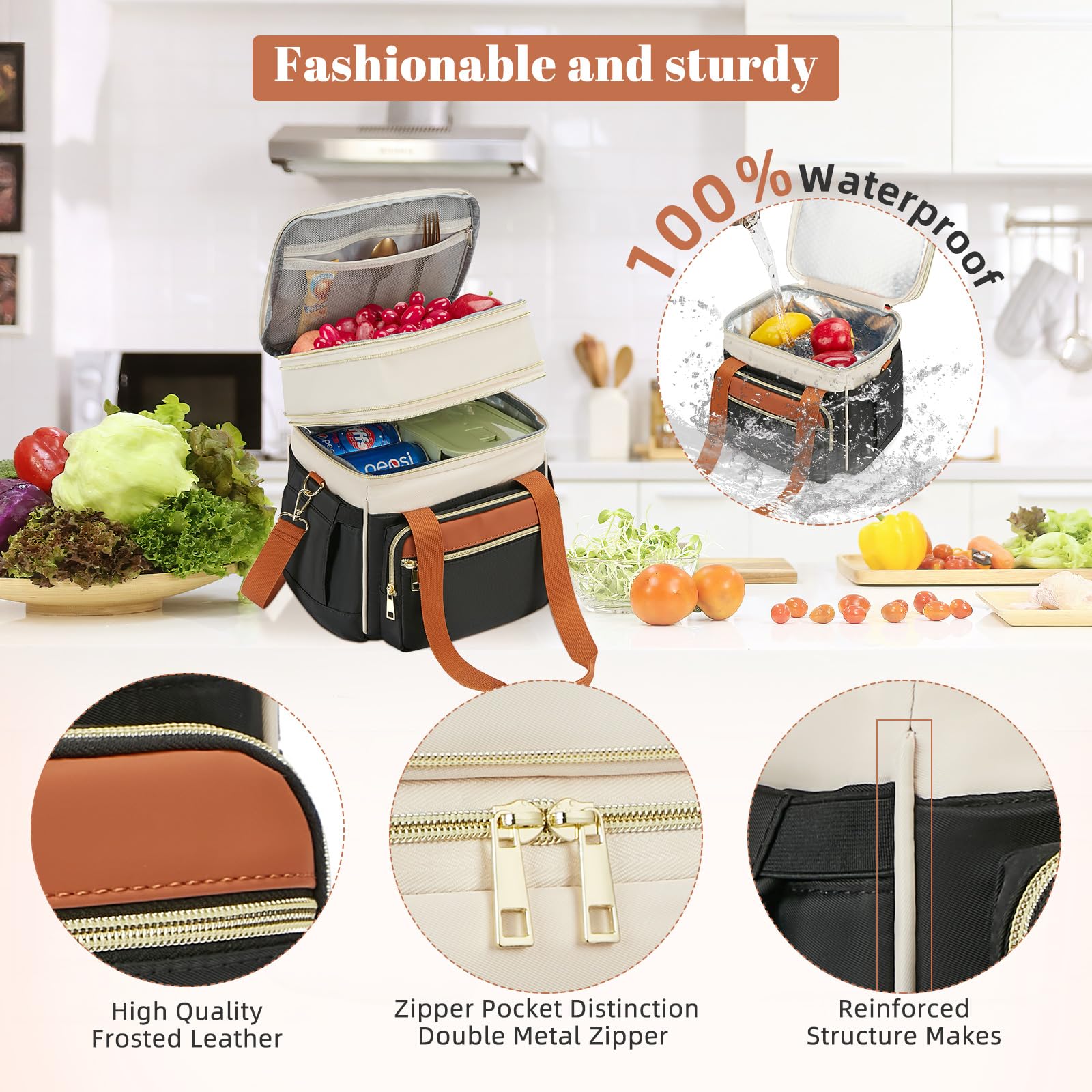 Holuxer leakproof inner lining demonstrates spill-free meals on the go