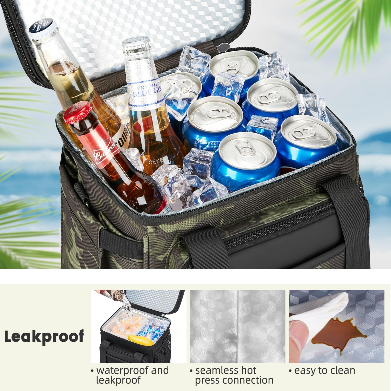 Holuxer leakproof interior lining to prevent spills during travel