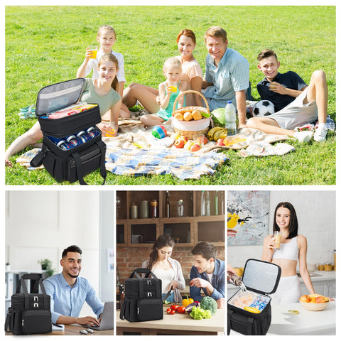 Holuxer insulated bag offers hand, shoulder, or crossbody carrying options