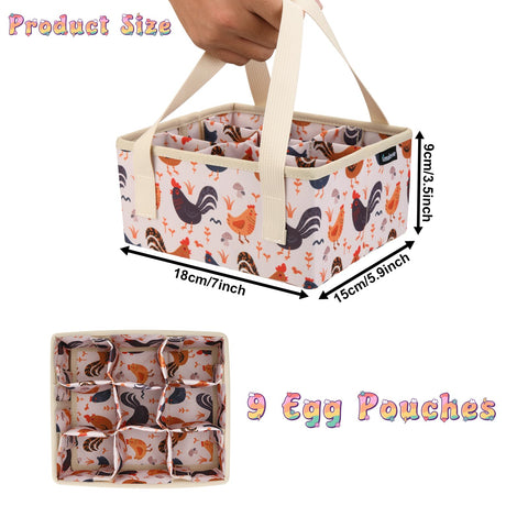 Homakover canvas-egg-bag-bottom-pp-board protects eggs from squeezing in transport.