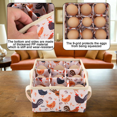 Homakover wide-sturdy-handle-egg-basket easy carrying between coops and markets.