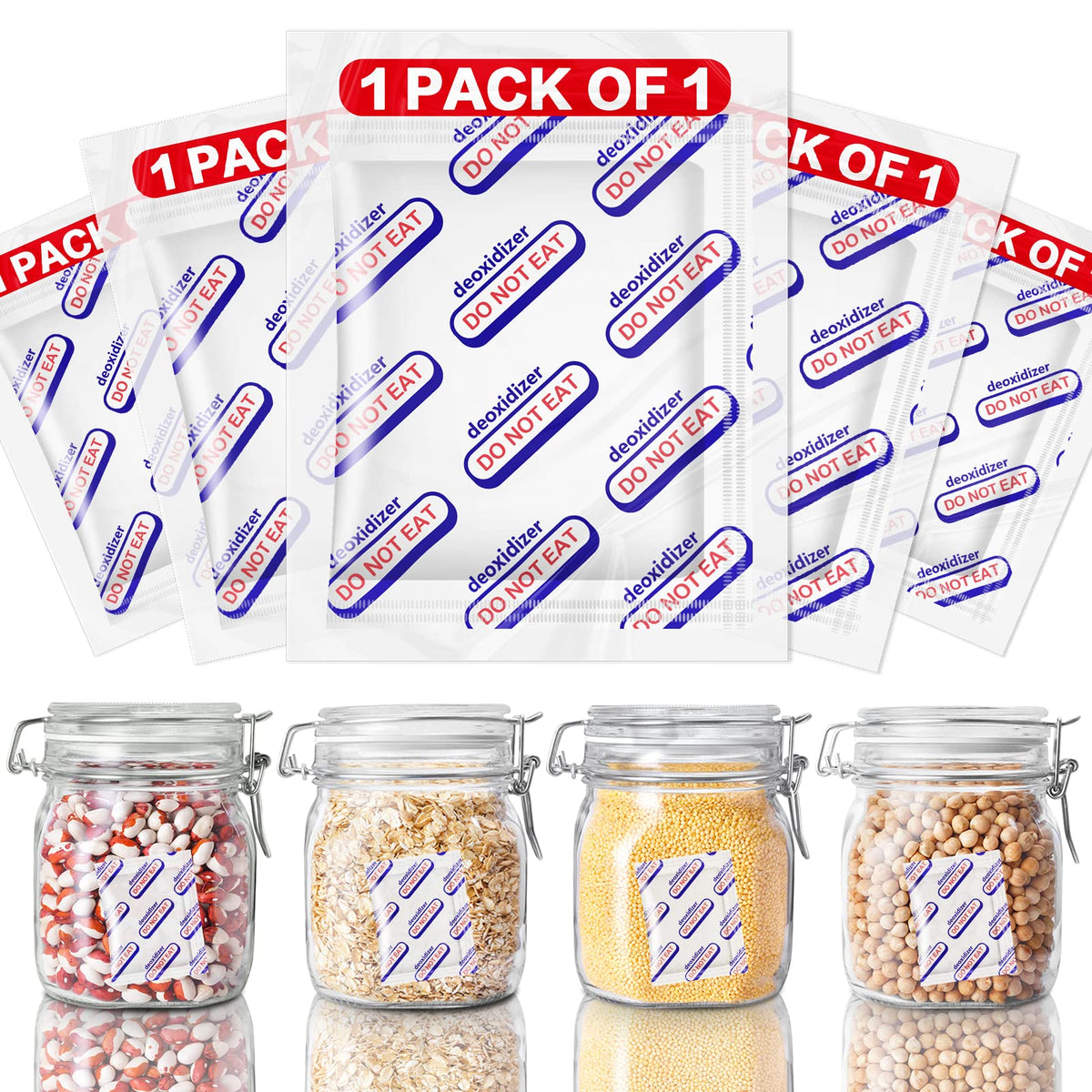 HomArtist 300cc oxygen absorbers, individually wrapped for convenient partial-use in storage.