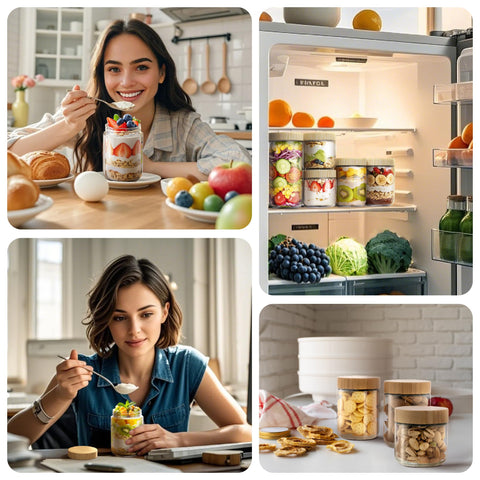 HomArtist sleek glass jar elevates kitchen decor while keeping contents visible.
