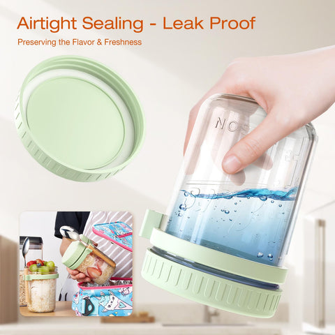 HomArtist dishwasher-safe glass jar for simple cleanup and storage.