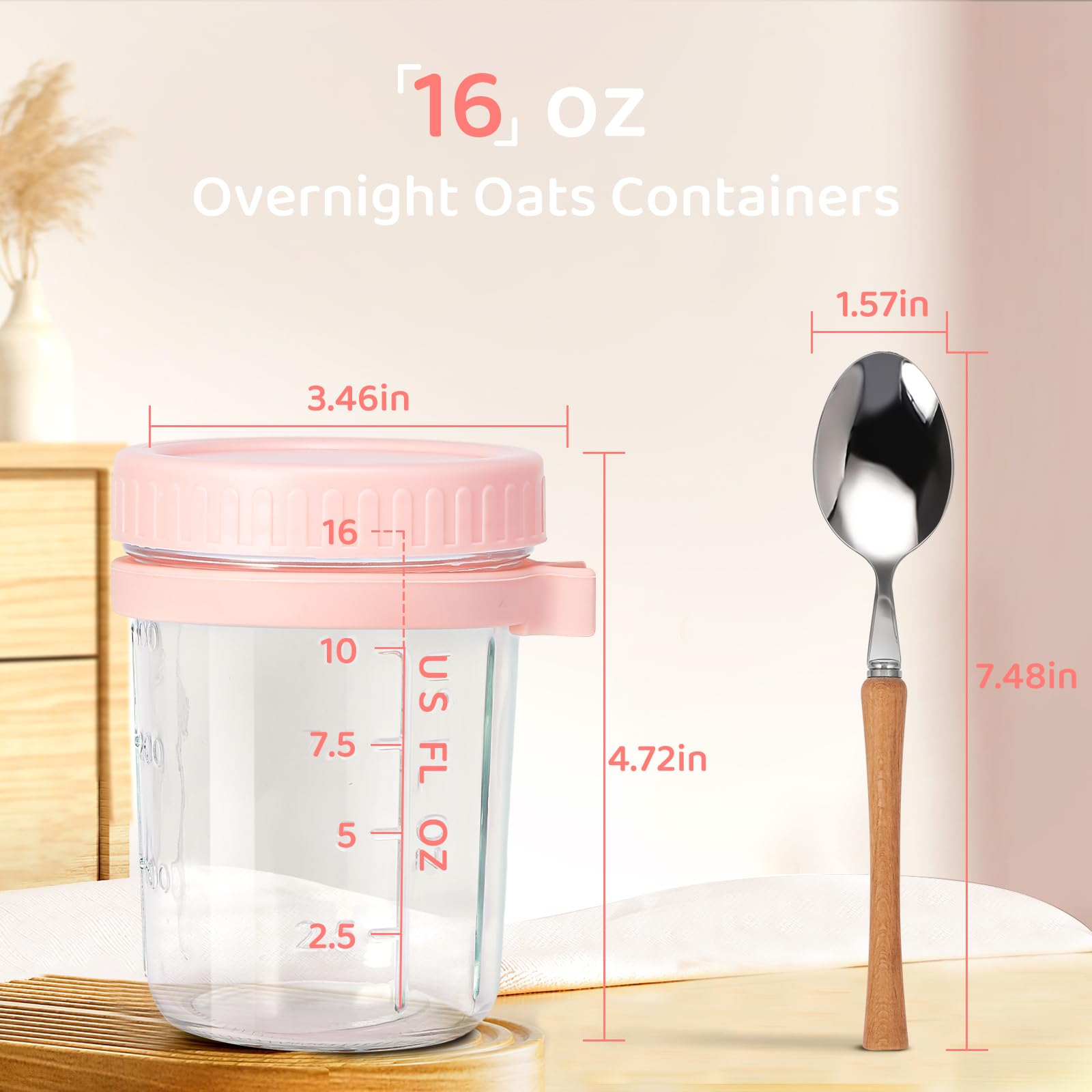 Lids with silicone seal on HomArtist jars provide airtight storage.
