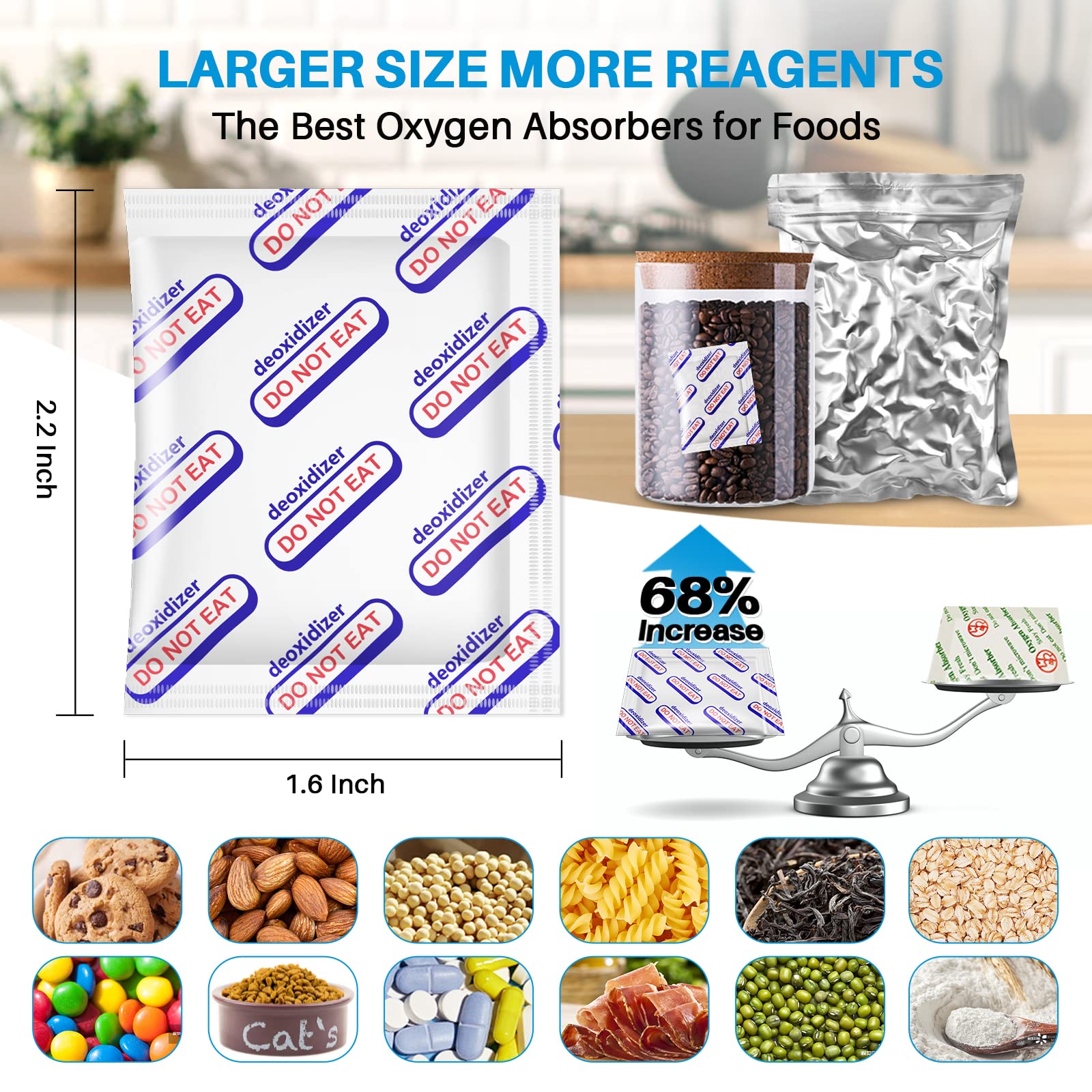 HomArtist absorber with mylar bags for dry foods.