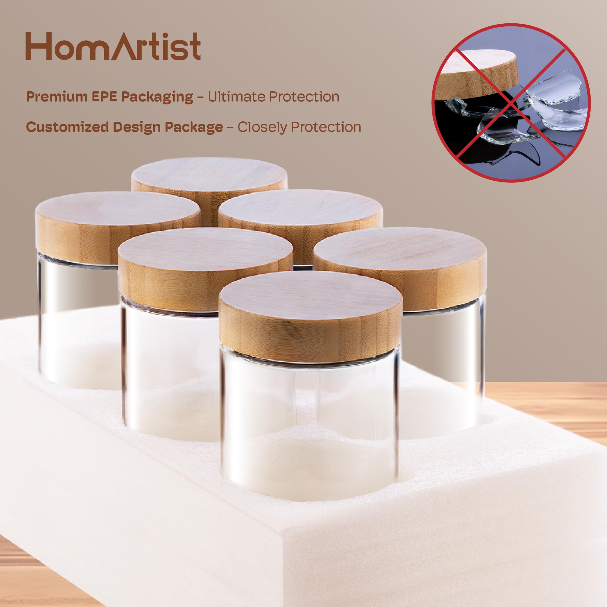 HomArtist versatile storage jar for jams, sauces, and spices.