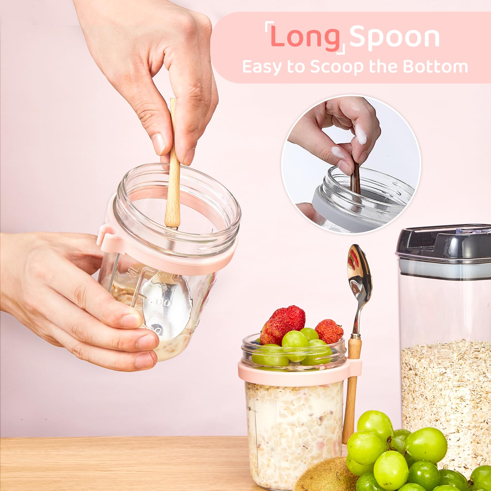 Wide-mouth 16oz jar by HomArtist for easy filling and serving.