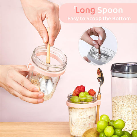 Wide-mouth 16oz jar by HomArtist for easy filling and serving.