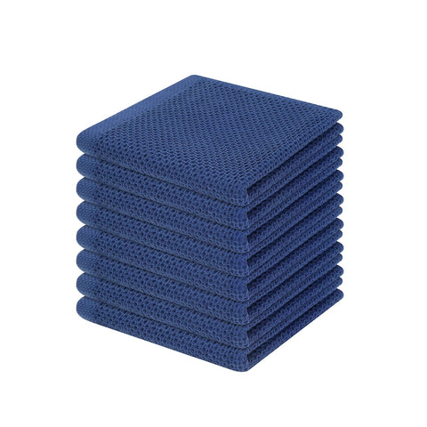 Homaxy 100% cotton waffle dishcloths emphasize softness for delicate cookware.