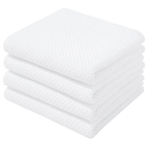 Homaxy 100% cotton waffle towel close-up highlighting absorbent texture