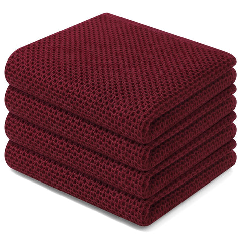 Homaxy 100% cotton waffle weave dishcloths show a soft, durable texture for daily use.