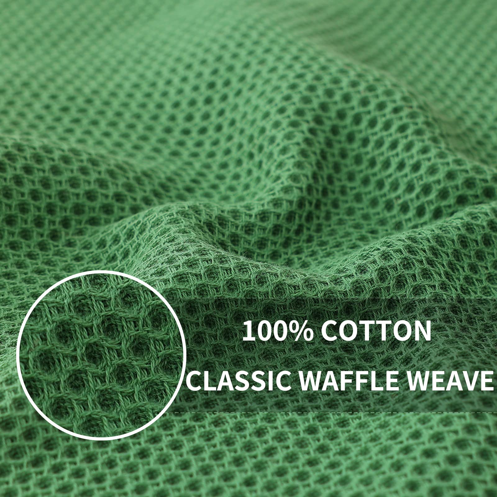 Homaxy 100% cotton waffle weave close-up showing soft, durable fabric